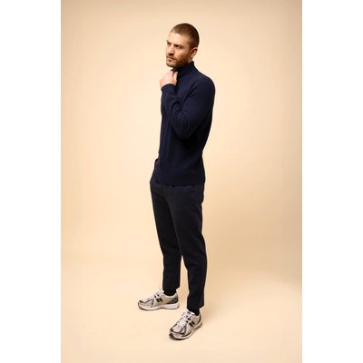Pull Col Roulé 4 Fils Navy Noi JUST CASHMERE
