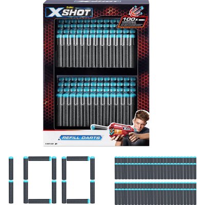 XSHOT - Recharge Excel 100 fléchettes ZURU