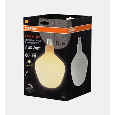 Ampoule Led Edition 1906 Blanc Mat - 60w - 806 Lm - Blanc Chaud OSRAM