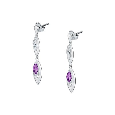Boucles d'oreilles en argent 925 et oxyde de zirconium CLEOR
