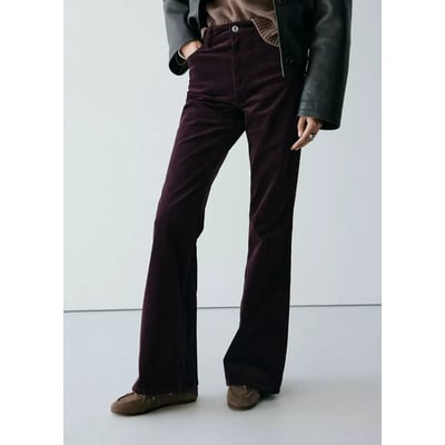 Pantalon flare velours côtelé MANGO