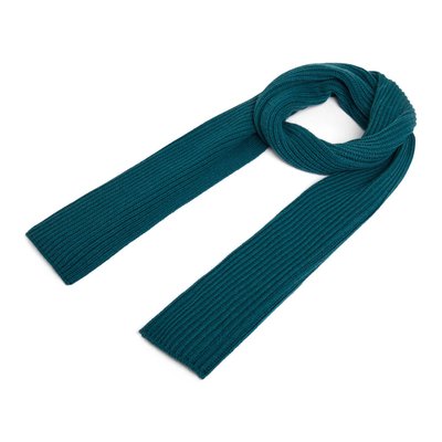 Echarpe maille cotelée - bleu canard DRAEGER PARIS