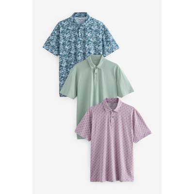 Polos en jersey à manches courtes, lot de 3 NEXT