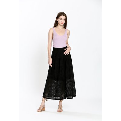 Embroidered Cotton Midaxi Skirt SEE U SOON