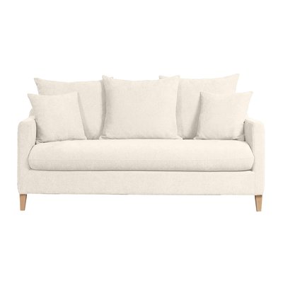 Canapé convertible scandinave 3 places en tissu effet velours LOUISE MILIBOO