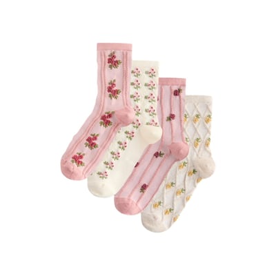 Socquettes texturées, 4 paires NEXT