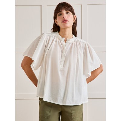 Top voile de coton manches papillon CYRILLUS