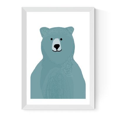 Blue Bear by Hanna Melin Print EAST END PRINTS