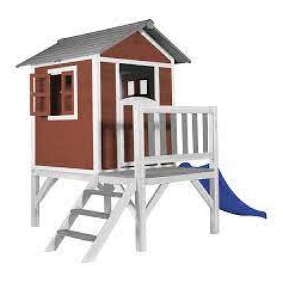 Maisonnette Scandinavian rouge - Toboggan bleu AXI HOUSE