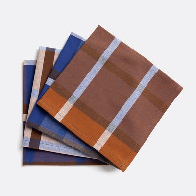 Lot 4 serviettes de table carreaux coton, Selwyn LA REDOUTE INTERIEURS