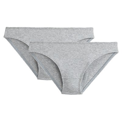 Lot de 2 Slips tout coton uni Cottone LA REDOUTE COLLECTIONS