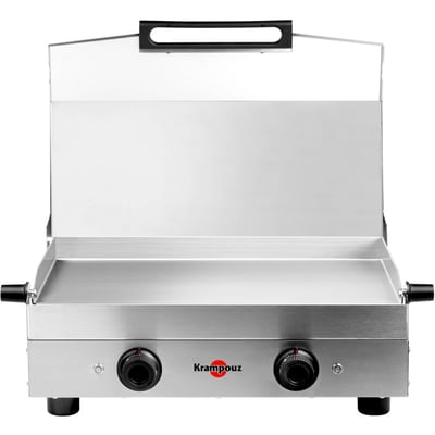 Plancha électrique PFSY2AA-KR inox 2 brûleurs à poser, 54x33 cm KRAMPOUZ