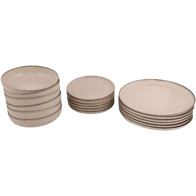 Service de table en porcelaine Dinner 18 pièces Cannelle HANAH HOME