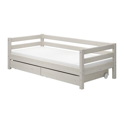 Lit simple 2 tiroirs pin massif FLEXA