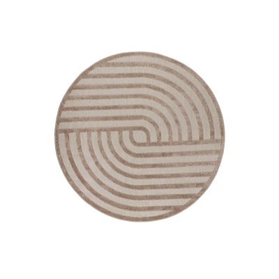 Tapis rond intérieur extérieur motif courbes à relief , SPIRIT ESPRIT