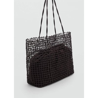 Sac shopper tressé MANGO