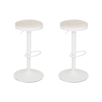 Lot de 2 tabourets de bar réglables et pivotants en tissu ILSA ATMOSPHERA