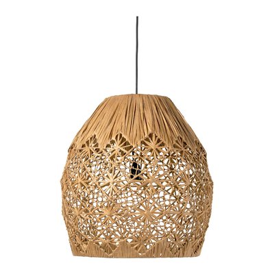 Suspension raphia naturel dia 48x51 BLANC D’IVOIRE