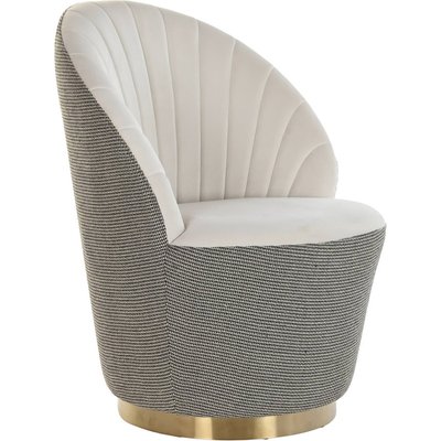 Fauteuil pied doré motif pied-de-poule RECOLLECTION