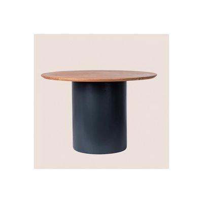 Table ronde contemporaine D115 4 places en acacia - SAJO HELLIN, DEPUIS 1862