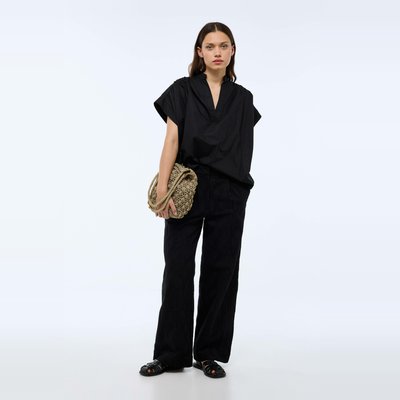 Pantalon large fantaisie ceinturé MONOPRIX