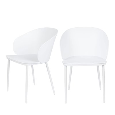 Lot de 2 chaises en résine et métal - Gigi DRAWER