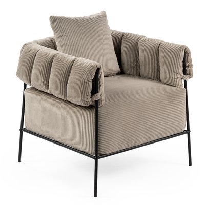 Fauteuil design avec coussins canapé simple en tissu velours côtelé,DOMCO MEUBLES COSY