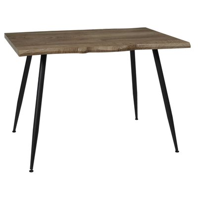 Table à manger en métal et MDF effet bois brut TOILINUX