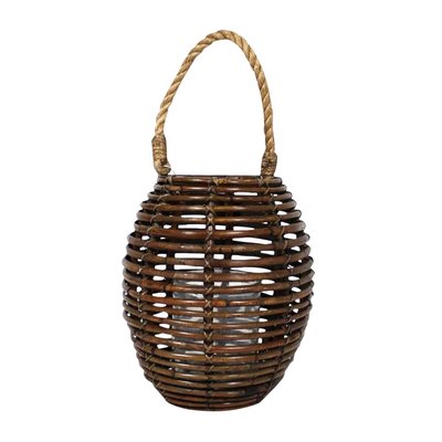 Lanterne ovale en rotin avec corde  RATTAN MADE IN MEUBLES 