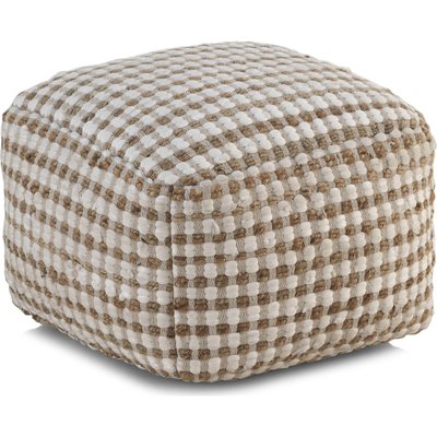 Pouf tissé main en coton et jute naturel multifonction intérieur RECOLLECTION