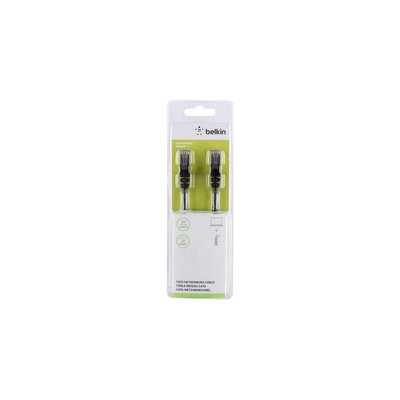 Adaptateur Ethernet 2M Droit CAT6 Noir A3L981BT02MBKHS BELKIN