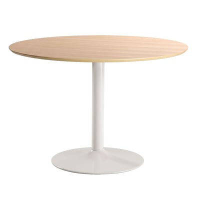 Table à manger ronde plaqué chêne Ø110x74 cm, AMBER OVIALA