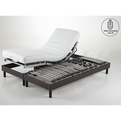 Elektrisch bed met houten lattenbodem en poten LA REDOUTE INTERIEURS
