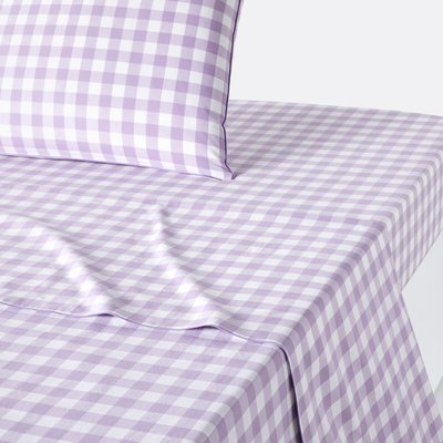 Drap plat coton, Veldi violet LA REDOUTE INTERIEURS