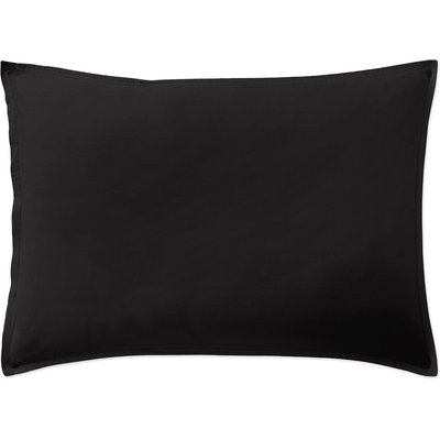 Taie d'oreiller percale de coton lavé unie, Elegance BATON ROUGE