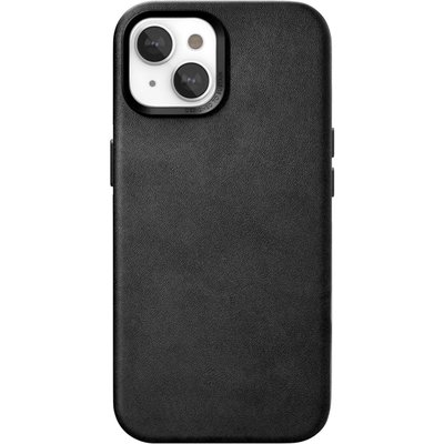 Coque iPhone 15 Plus Cuir noir WOODCESSORIES