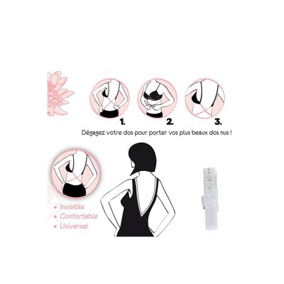 CONVERTISSEUR de soutien gorge transparent 1 crochet pour effet dos nu JULIMEX