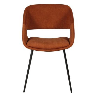 Chaise design velours côtelé cognac pieds métal ADA ZAGO