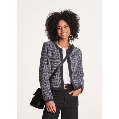 Gilet en maille irisée encolure ronde LA FEE MARABOUTEE