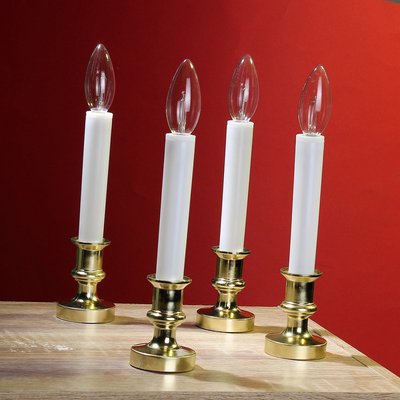 Lot de 8 Bougeoirs à piles pour table de Noël CALICOSY