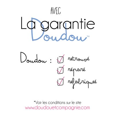 Doudou avec marionnette à doigt DOUDOU ET COMPAGNIE