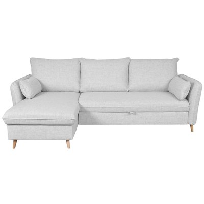 Canapé d'angle convertible réversible avec coffre en tissu 3-4 places DRISS MILIBOO