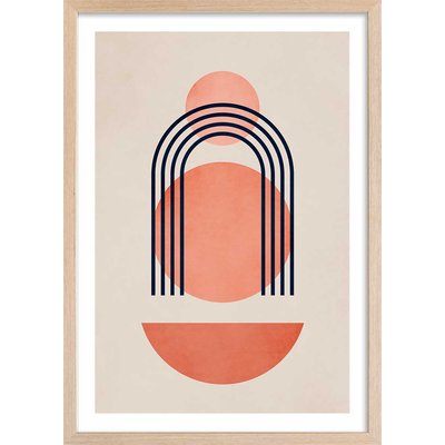 Affiche dessin ""Bauhaus abstrait"" HEXOA