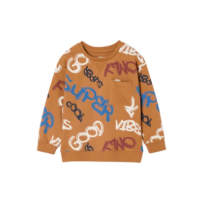 Tee-shirt esprit sweat imprimé VERTBAUDET