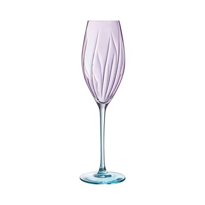 4 flûtes à champagne colorées 21cl Spring - Cristal d'Arques CRISTAL D ARQUES
