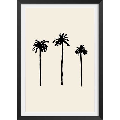 Affiche deco three black palm tree HEXOA