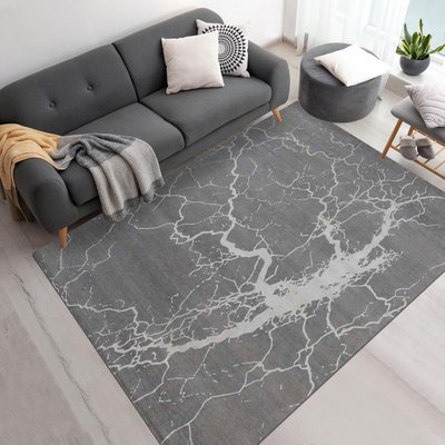 Tapis salon et chambre fait main en laine motif abstrait FUSION 2 UN AMOUR DE TAPIS