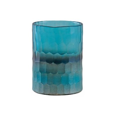 Photophore en verre mosaique turquoise AUBRY GASPARD