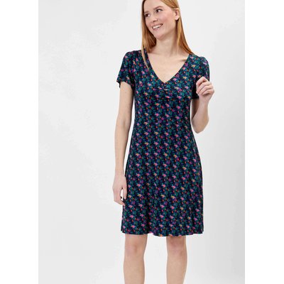 Robe imprimée fluide col V Ecovero LORENE PRINCESSE NOMADE