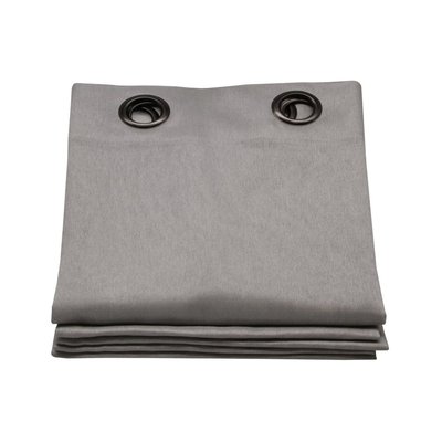 Voilage Thermique Non-Feu Oeillet Gris MC8011 140 x 260 (LxH) MOONDREAM